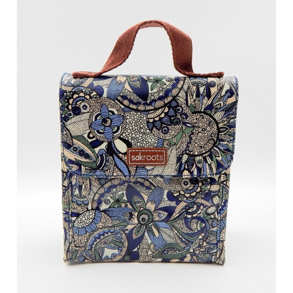 Sakroots Purse Lunch Box Flap Bag Blue Spirit Desert Insulated Mini Cooler Tote
